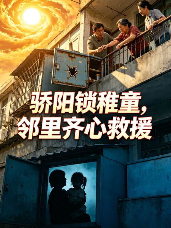 骄阳锁稚童，邻里齐心救援