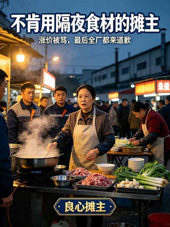 不肯用隔夜食材的摊主