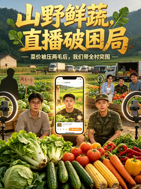 山野鲜蔬，直播破困局