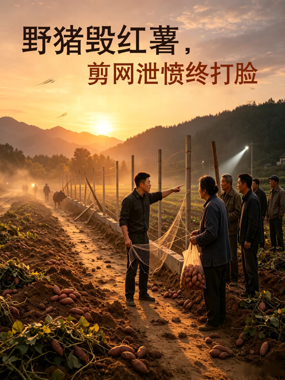野猪毁红薯，剪网泄愤终打脸