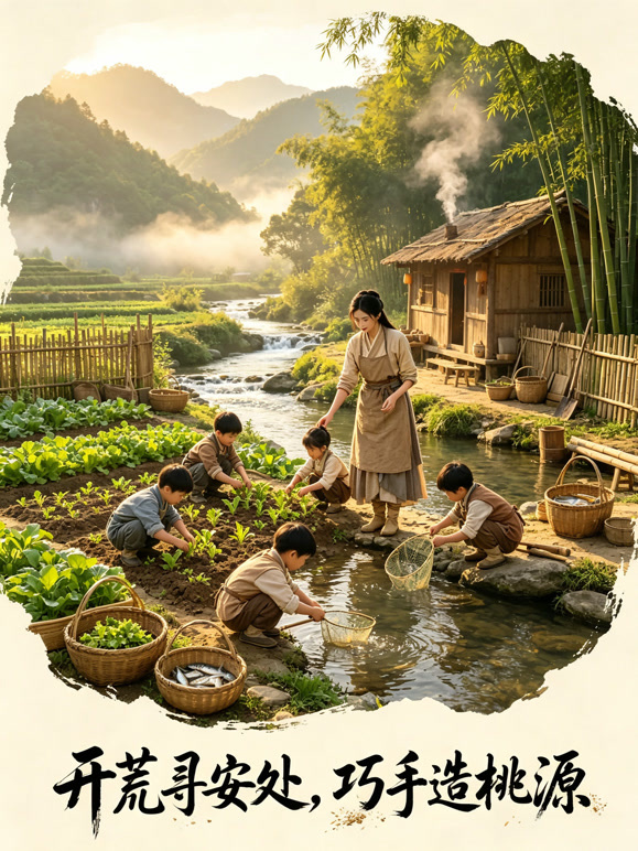 开荒寻安处，巧手造桃源