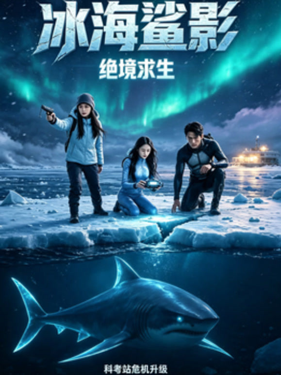 《冰海鲨影，绝境求生》