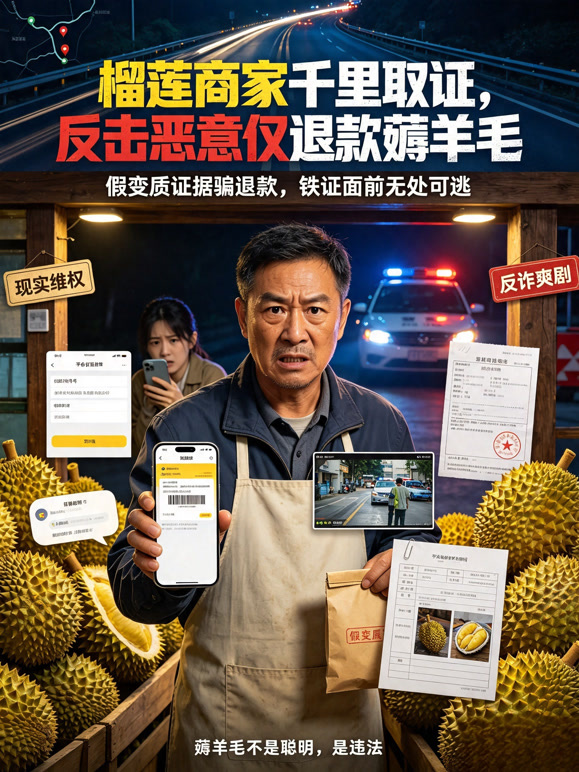 榴莲商家千里取证，反击恶意仅退款薅羊毛