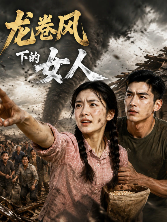 龙卷风下的女人