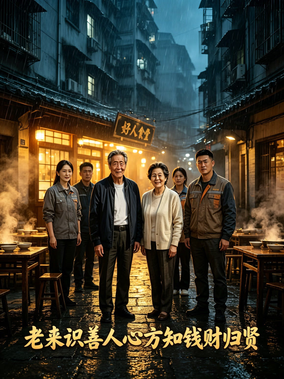 老来识善人心方知钱财归贤