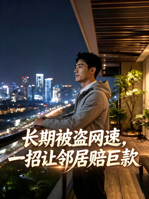 长期被盗网速，一招让邻居赔巨款