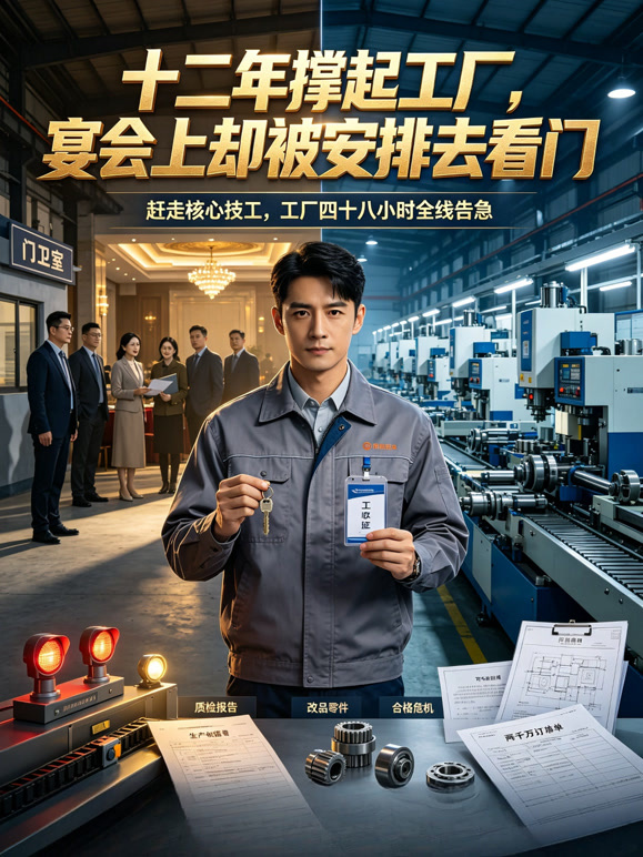 十二年撑起工厂，宴会上却被安排去看门