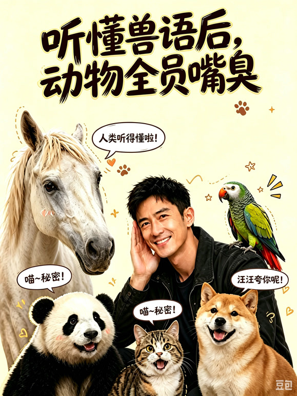 听懂兽语后，动物全员嘴臭