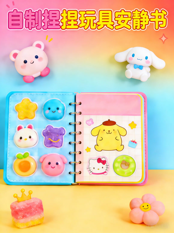自制捏捏玩具安静书