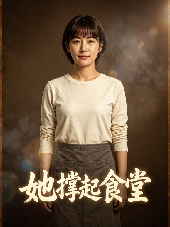 她撑起食堂