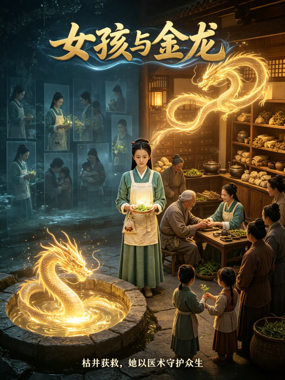 女孩与金龙