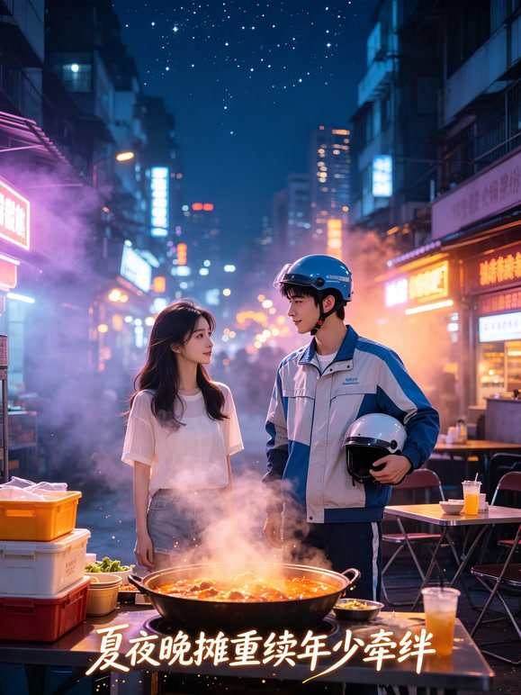 夏夜晚摊重续年少牵绊