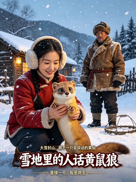 雪地里的人话黄鼠狼