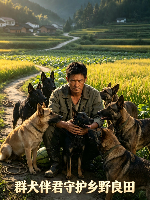 群犬伴君守护乡野良田