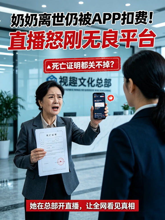 奶奶离世仍被 APP 扣费！直播怒刚无良平台