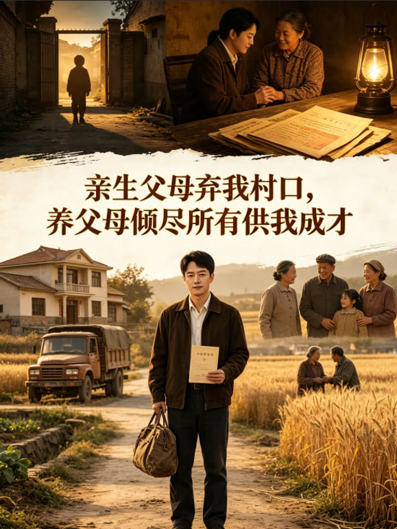 亲生父母弃我村口，养父母倾尽所有供我成才