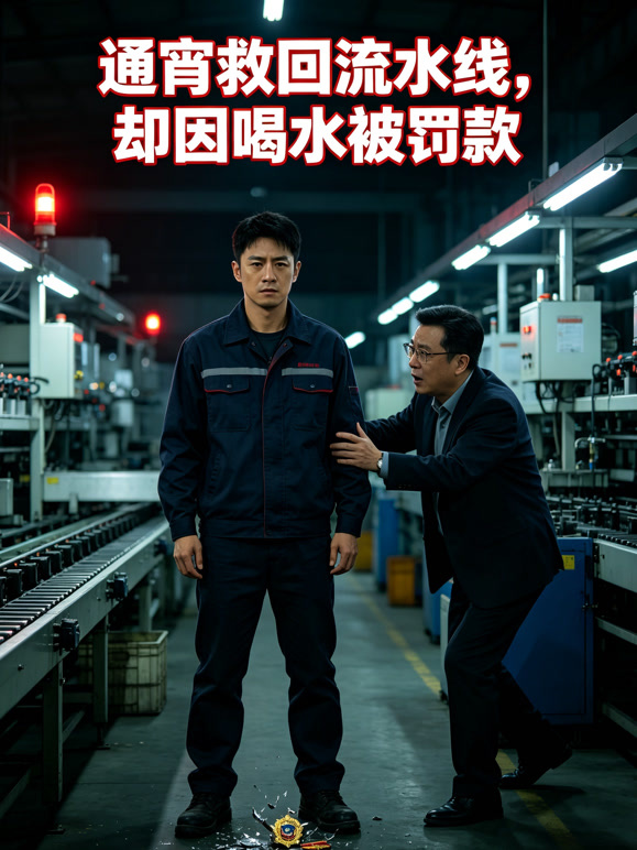 通宵救回流水线，却因喝水被罚款