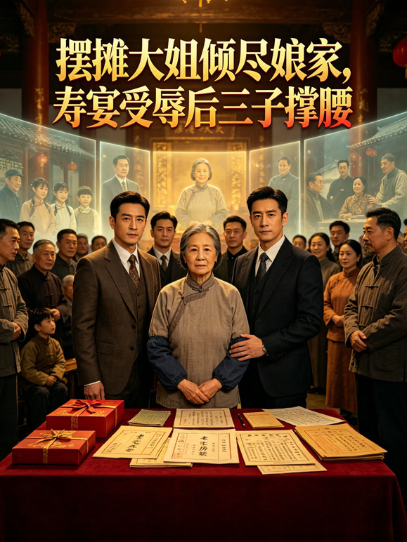 摆摊大姐倾尽娘家，寿宴受辱后三子撑腰