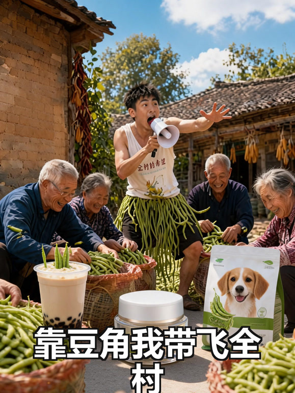靠豆角我带飞全村