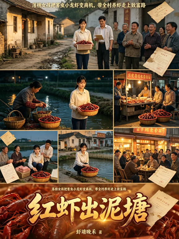 红虾出泥塘