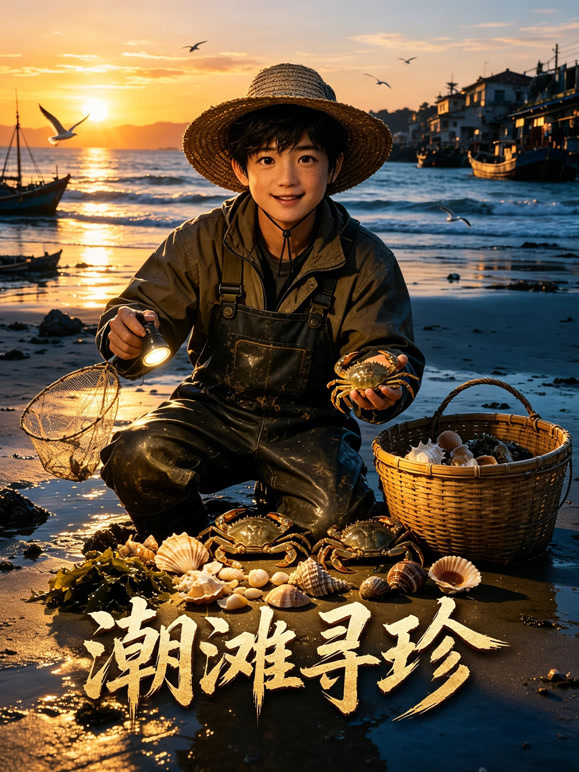 潮滩寻珍