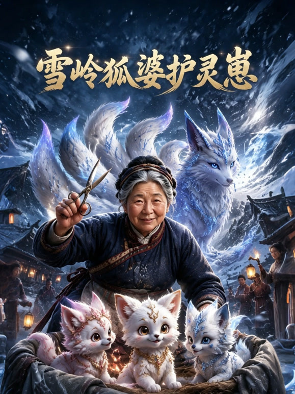 雪岭狐婆护灵崽