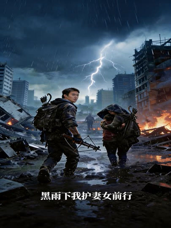 黑雨下我护妻女前行