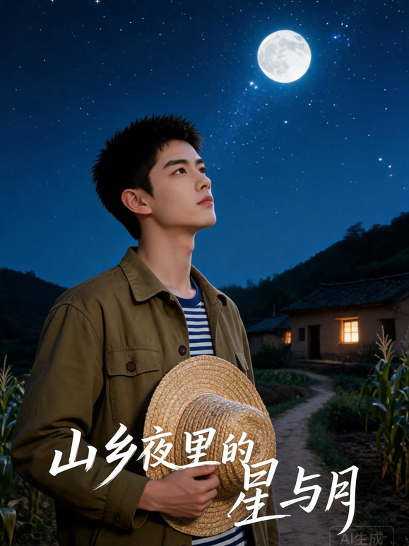山乡夜里的星与月